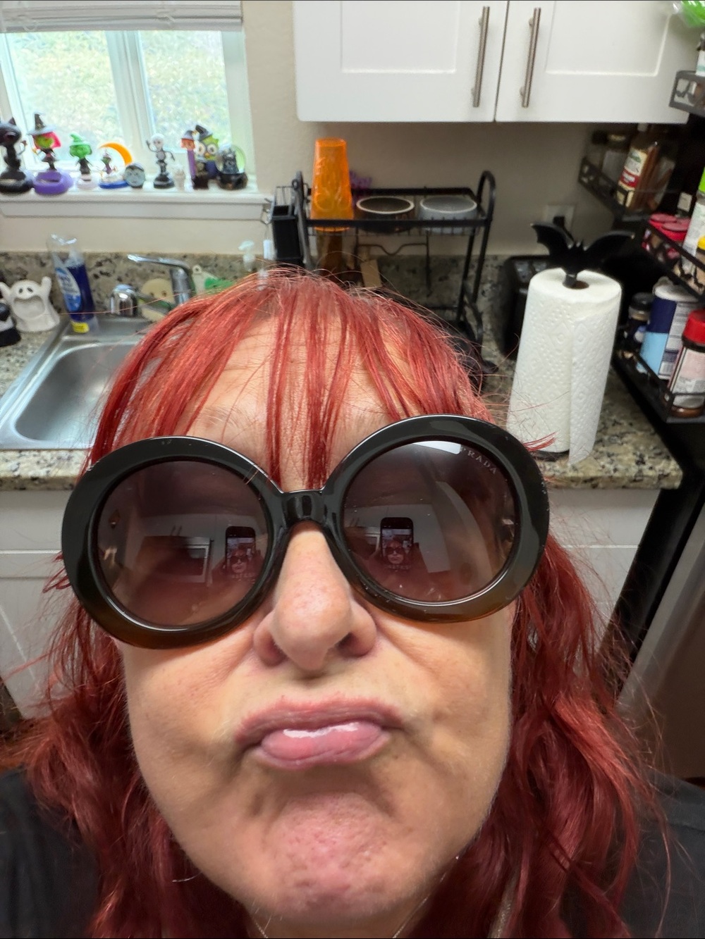 Prada Brown Oval Sunglasses with Gradient Lenses - Picture 7 of 16